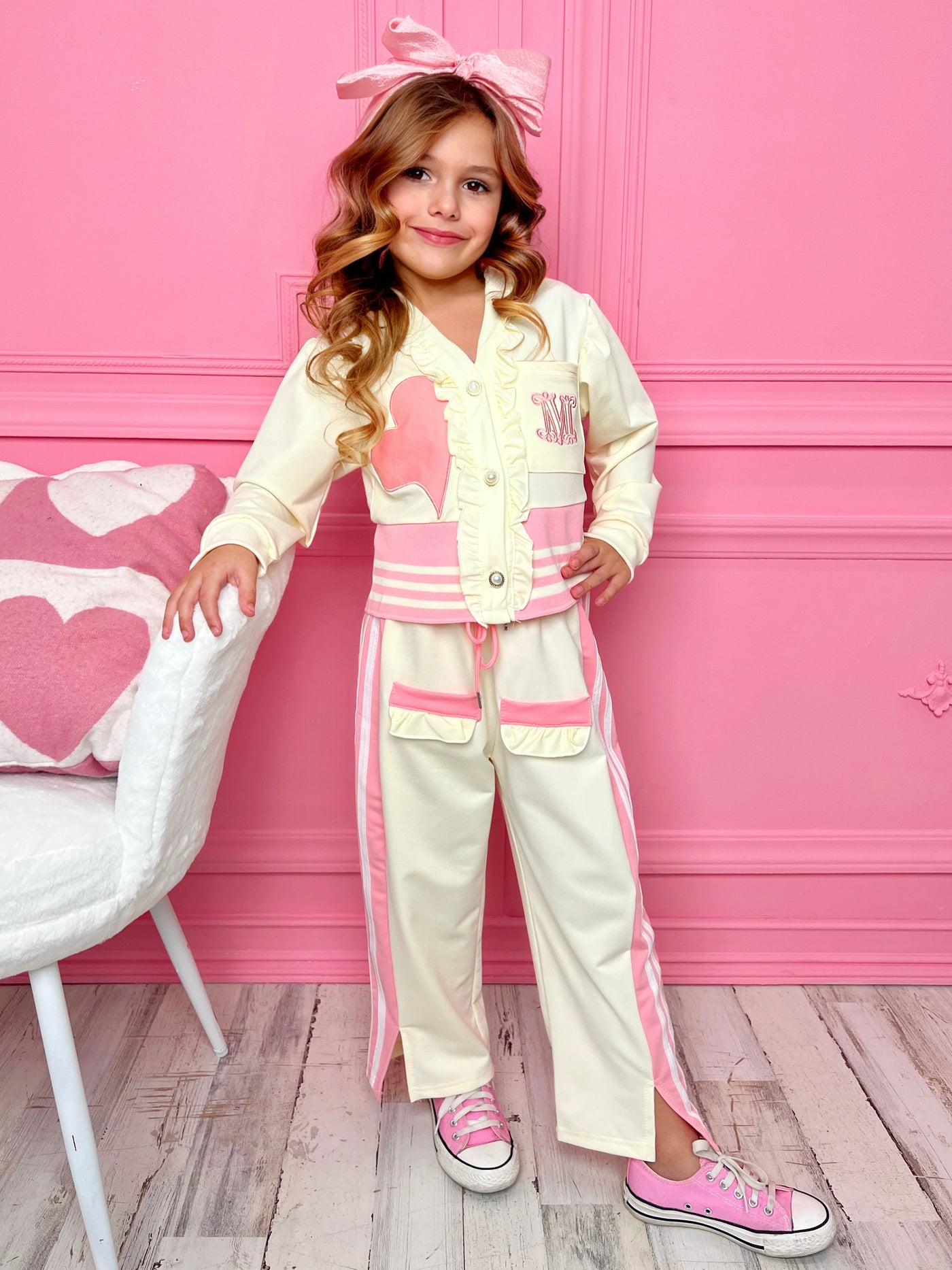 Mia Belle Girls Jacket & Pants Set | Cute Loungewear For Girls