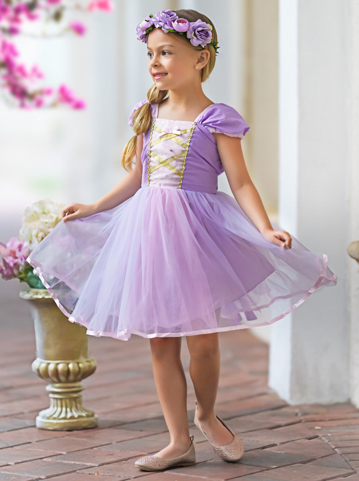 Mia Belle Girls Princess Inspired Dress | Princess Dress Up Mia Belle Girls Princess Inspired Dress | Princess Dress Up