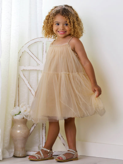 Mia Belle Girls Layered Tulle Dress | Girls Spring Outfits