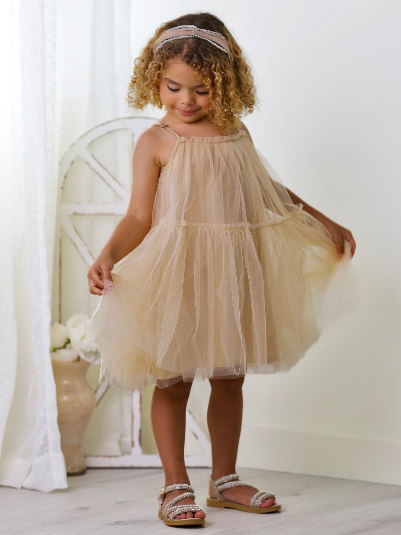 Mia Belle Girls Layered Tulle Dress | Girls Spring Outfits Mia Belle Girls Layered Tulle Dress | Girls Spring Outfits