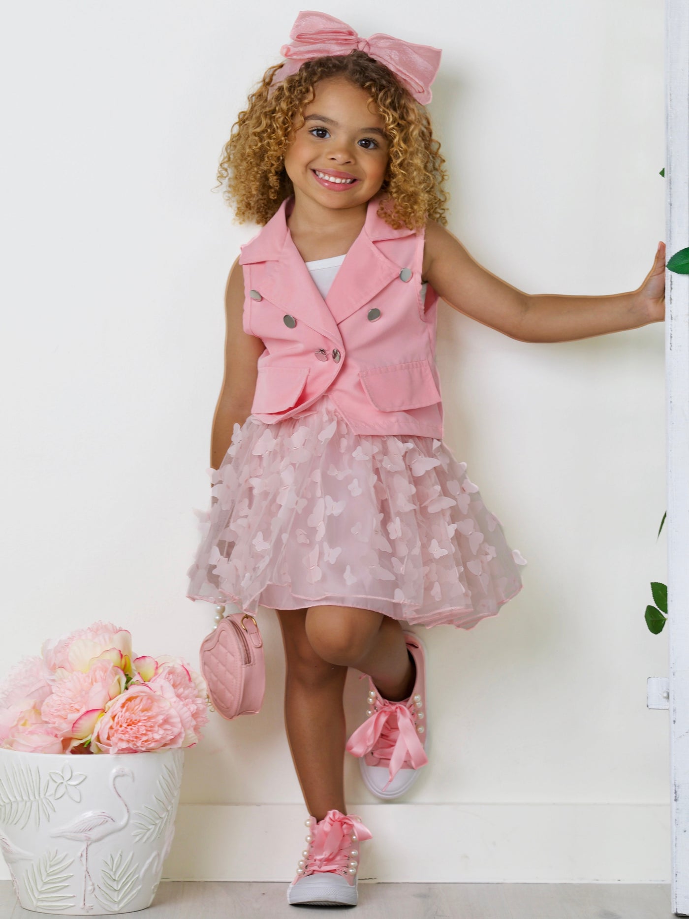 Mia Belle Girls Top, Skirt, And Vest| Girls Spring Outfits