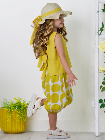 Mia Belle Girls Top, Pants, And Hat Set | Girls Spring Outfits