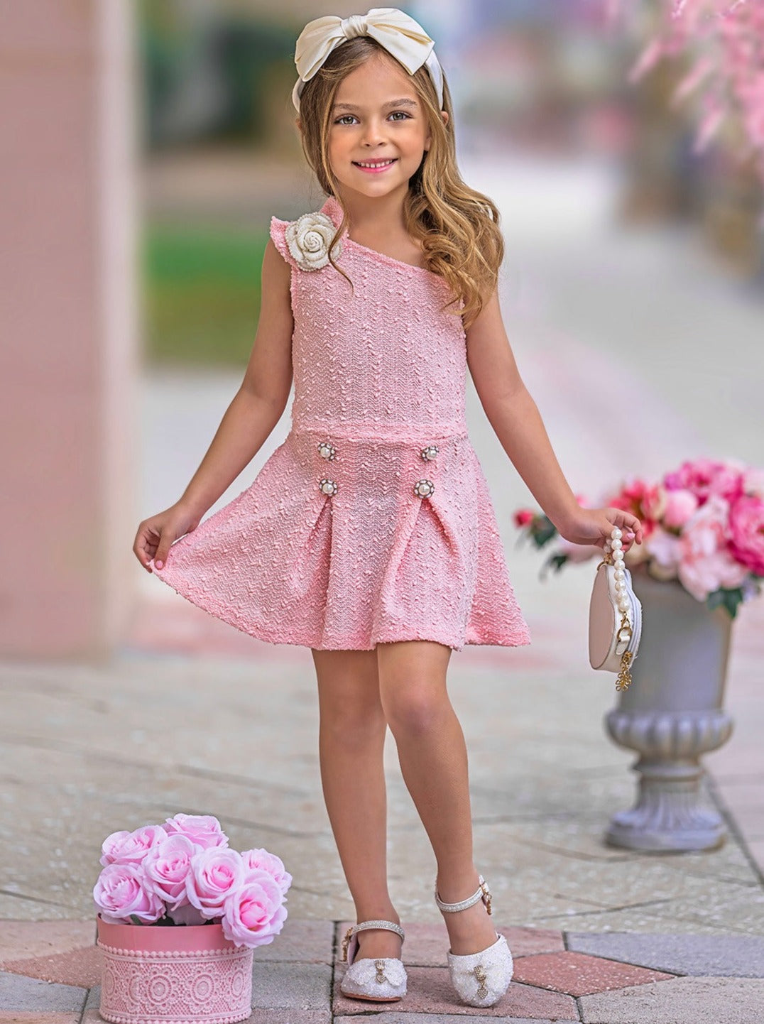 Fancy Little Lady Pink Top And Skirt Set