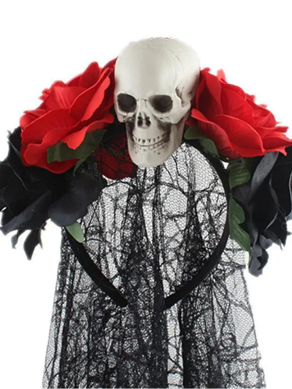 Halloween Accessories | Sugar Skull Veil Headband | Mia Belle Girls