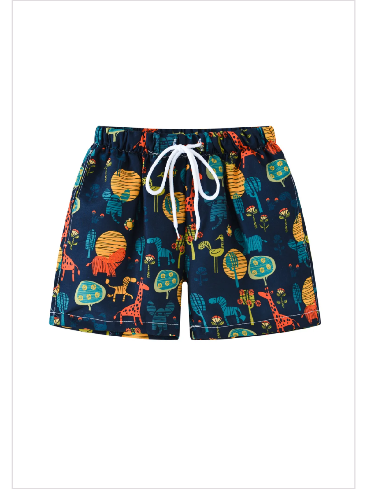 Boys Multicolor Swim Trunks | Mia Belle Girls Summer Outfits