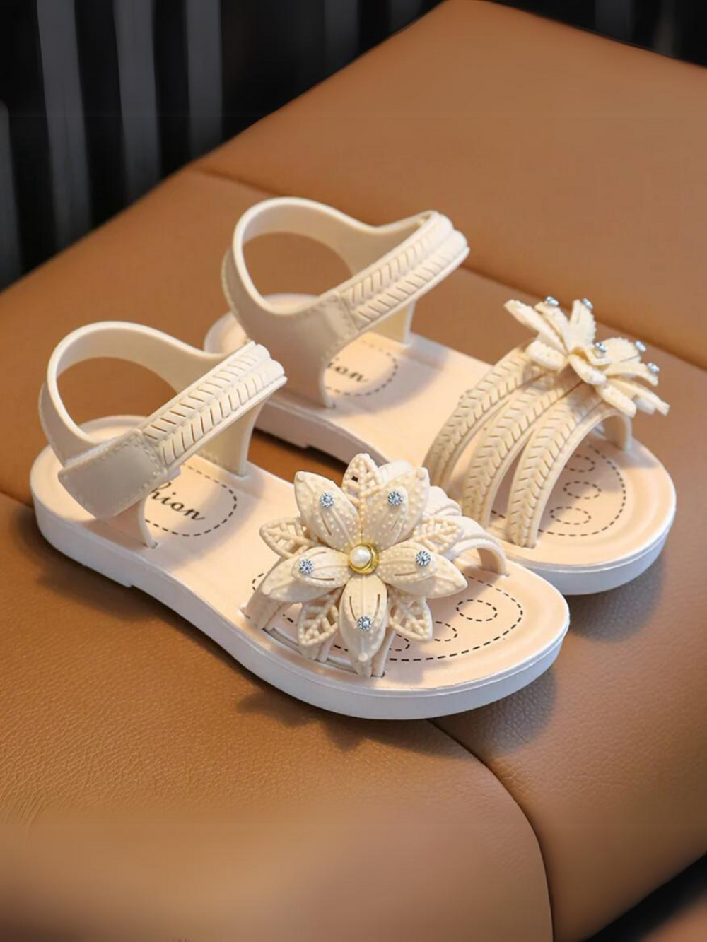 Lovely Girls' Flower Design Sandals By Liv and Mia Mia Belle Girls
