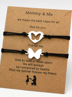 Mommy and Me Special Wings Butterfly Charm Bracelet