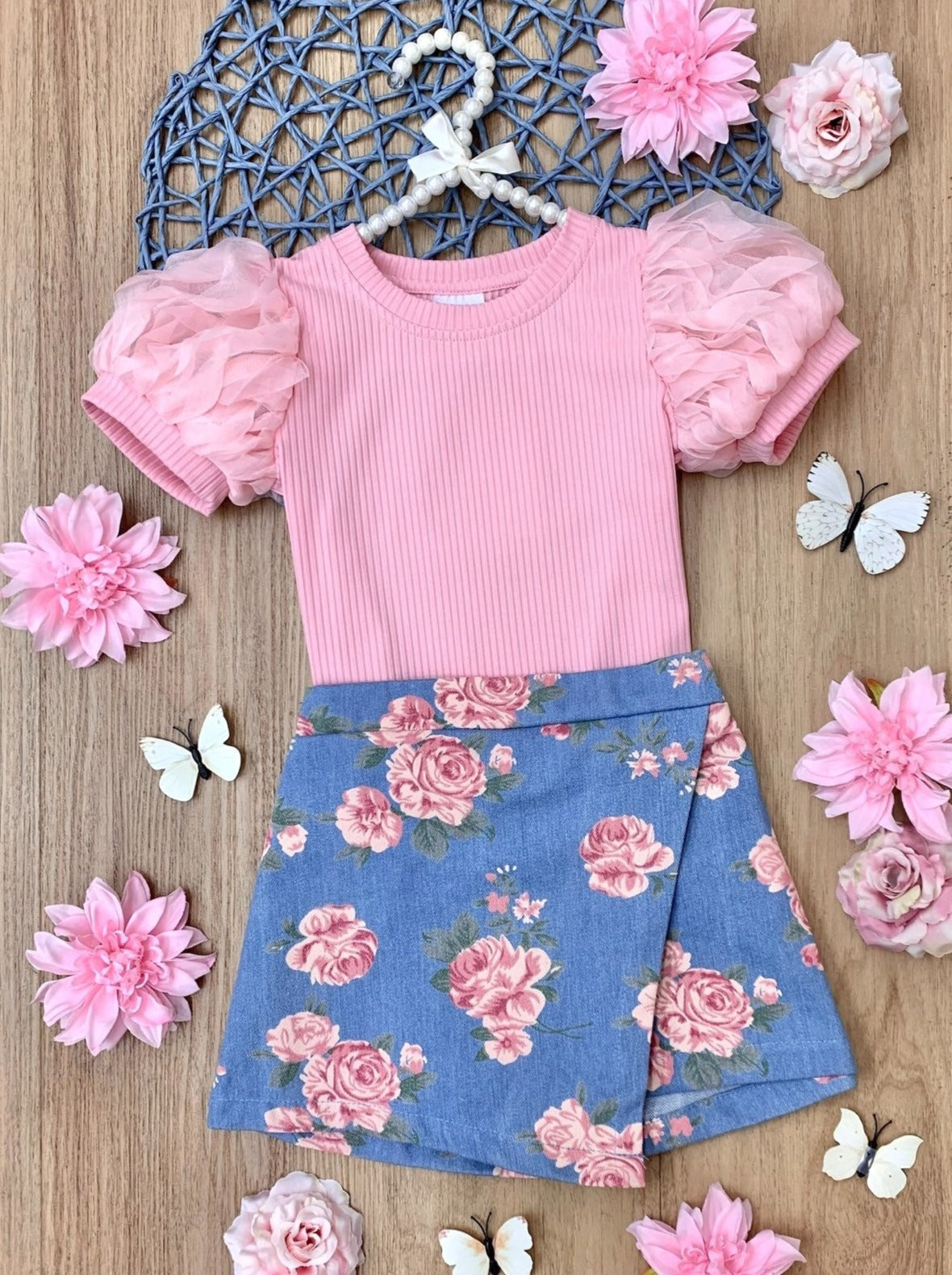 Mia Belle Girls Top & Skort Set | Girls Spring Outfits