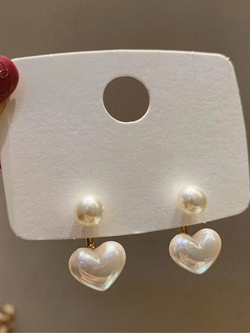 Love's Luster Pearl Heart Earrings