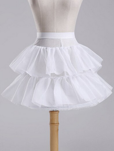 Toddler Accessories | Little Girls White One Hoop Two Layer Petticoat