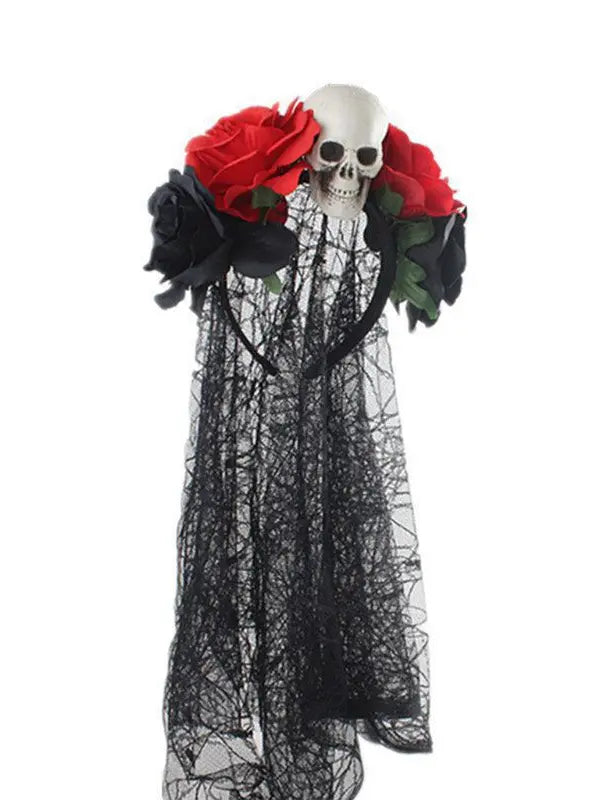 Halloween Accessories | Sugar Skull Veil Headband | Mia Belle Girls