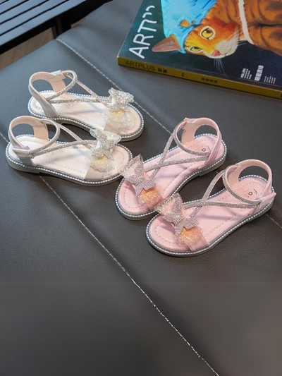 Mia Belle Girls Butterfly Strap Sandals | Shoes By Liv And Mia