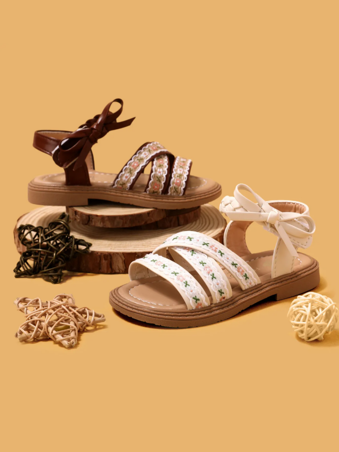 Boho Floral Sandals By Liv and Mia Mia Belle Girls