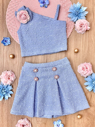 Mia Belle Girls Top and Skirt Set | Girls Spring Sets