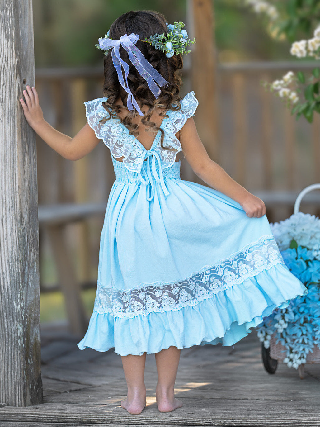 Baby Blue Spring Chic Lace Maxi Dress Mia Belle Girls Baby Blue Spring Chic Lace Maxi Dress Mia Belle Girls