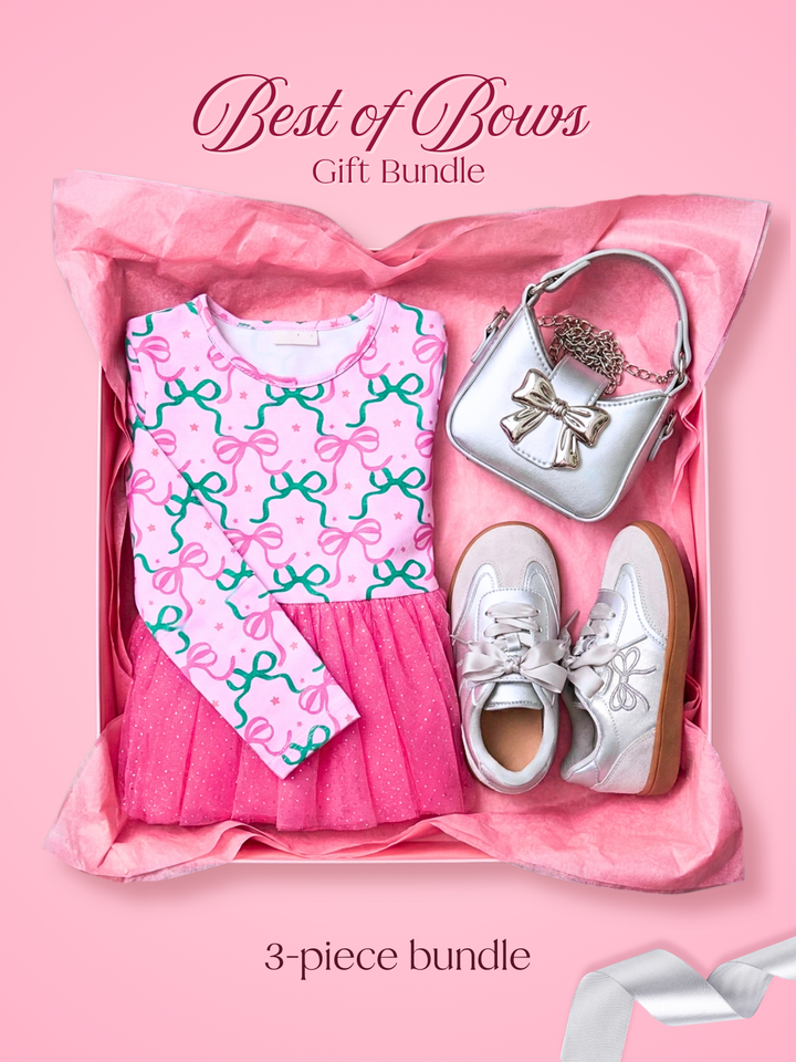 Jingle Bows Holiday 3-Piece Outfit Gift Set