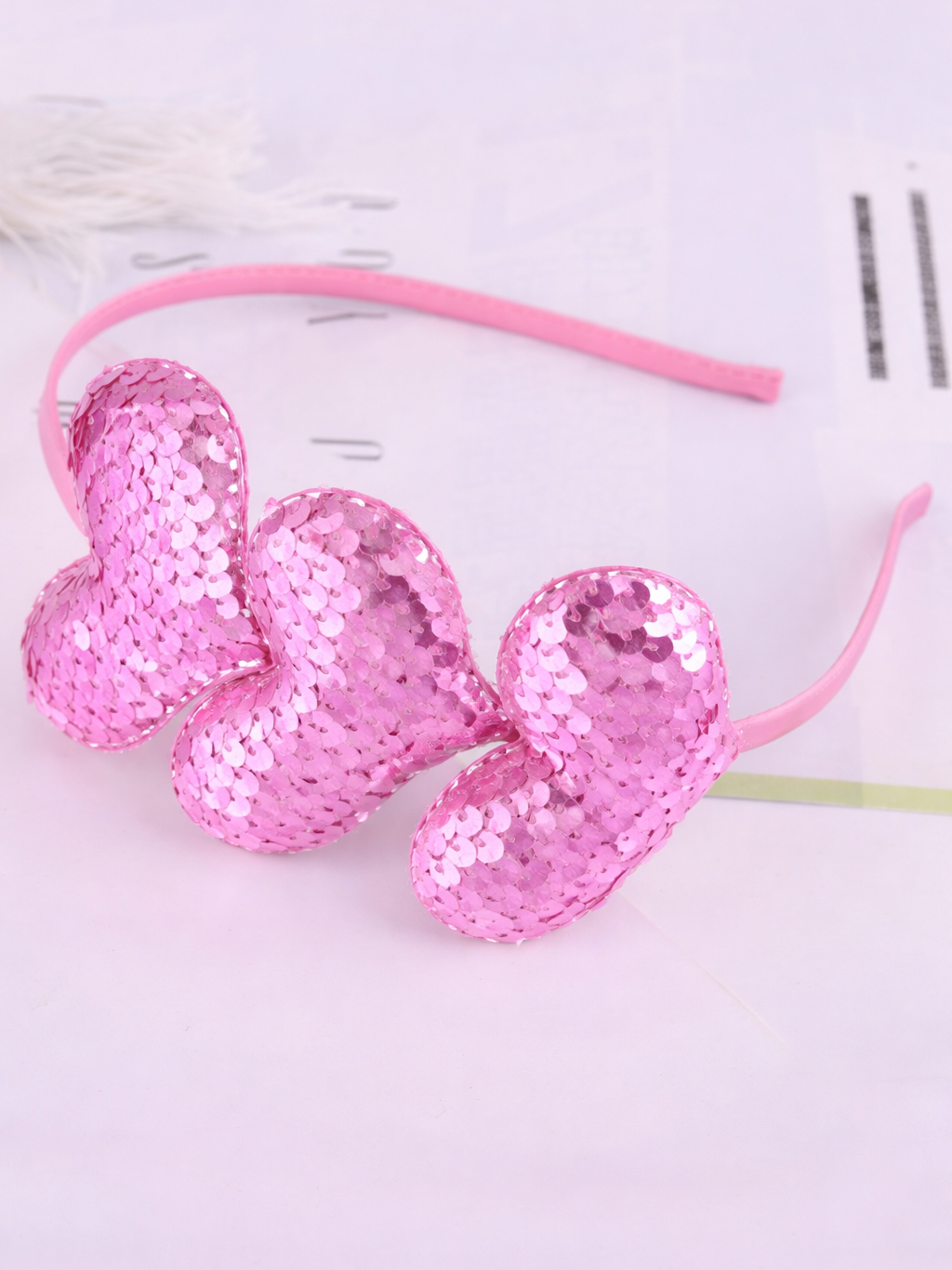 Sweet Shine Pink Heart Headband