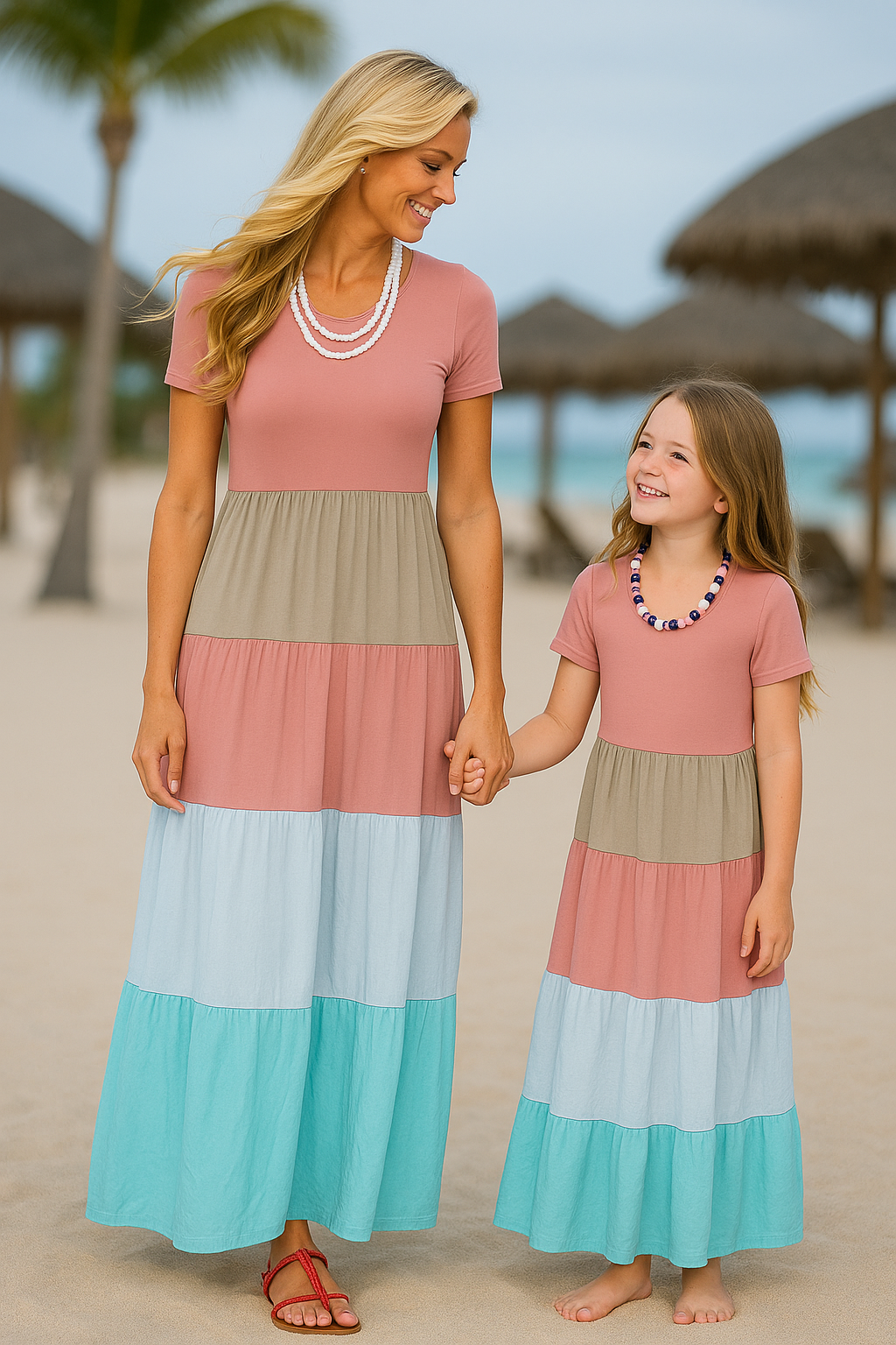 Mommy and Me Striped Maxi Dress