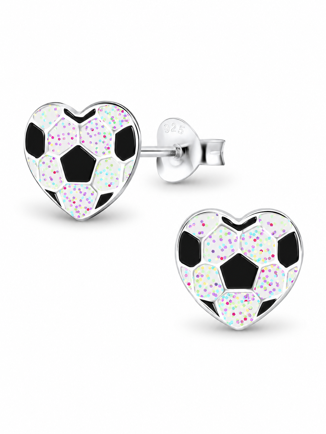 Sterling Silver Stud Earrings Worls Cup Soccer Ball Mia Belle Girls