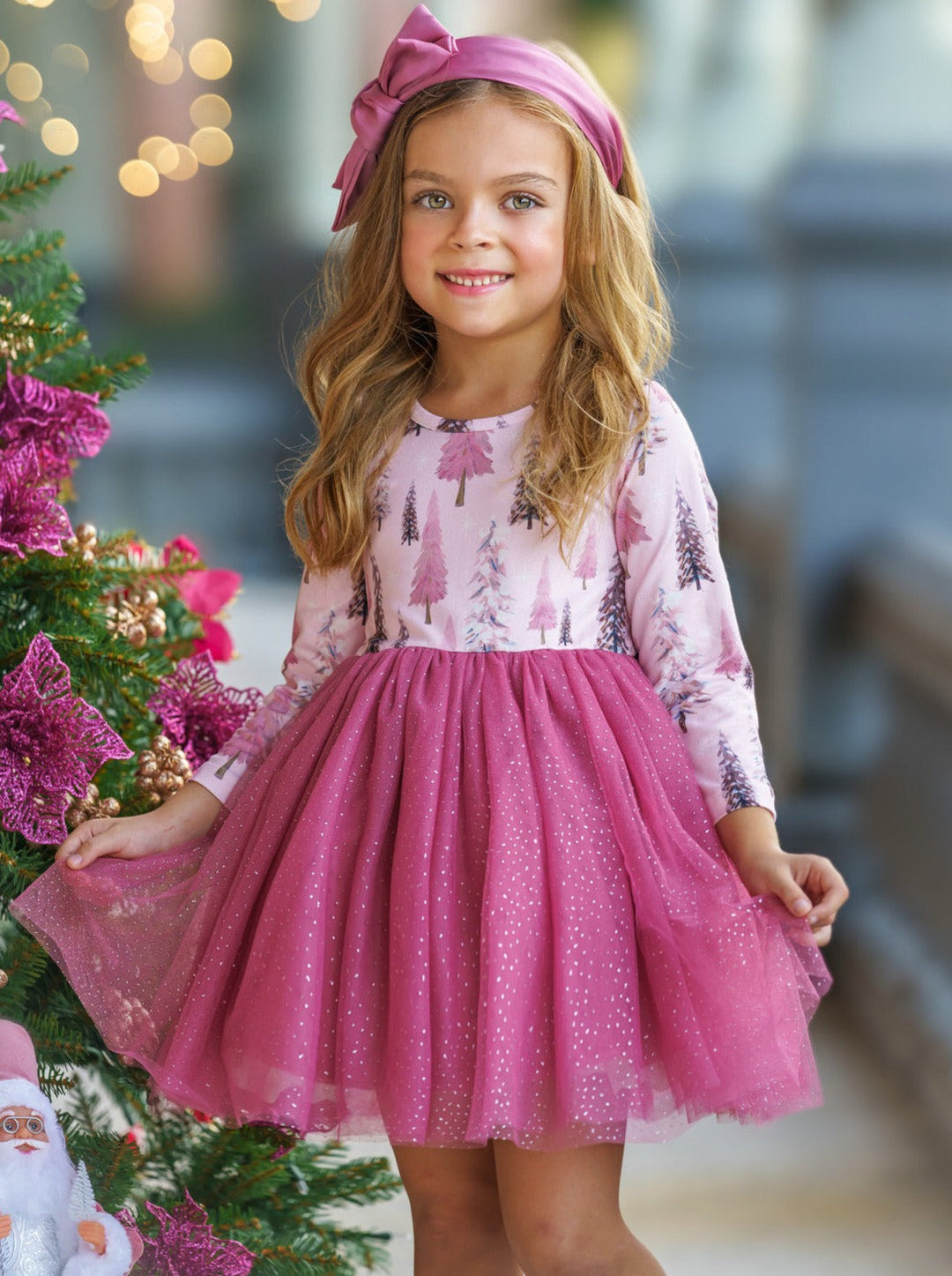 Winter Blush Tree Print Tulle Tutu Dress Mia Belle Girls Winter Blush Tree Print Tulle Tutu Dress Mia Belle Girls
