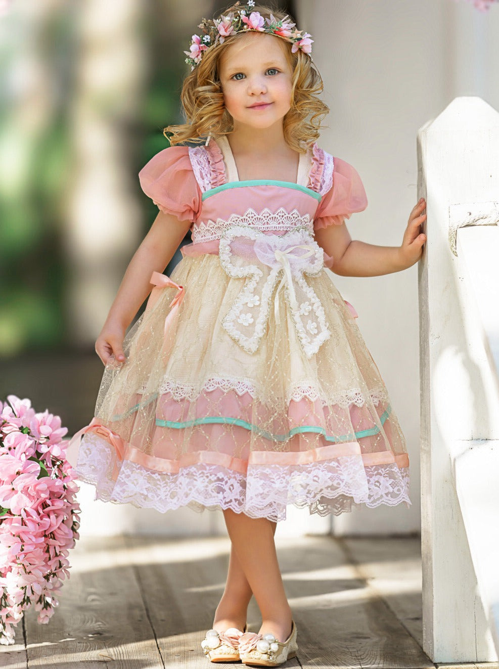 Girls Formal Easter Dresses | Springtime Special Easter Tulle Dress Mia Belle Girls Girls Formal Easter Dresses | Springtime Special Easter Tulle Dress Mia Belle Girls