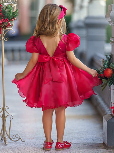 Mia Belle Girls V-Back Party Dress | Girls Winter Formal Dress