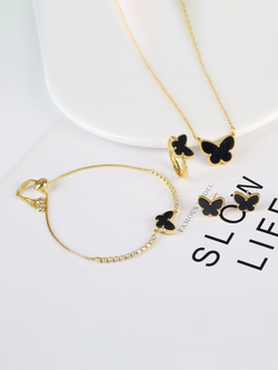 Dark and Lovely Butterfly Jewelry Set