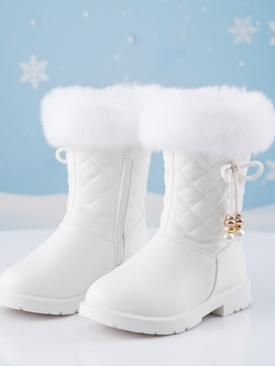Snow Belle Quilted Fur-Trim Boots