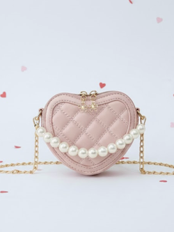 Heart of Pearl Pink Crossbody Handbag