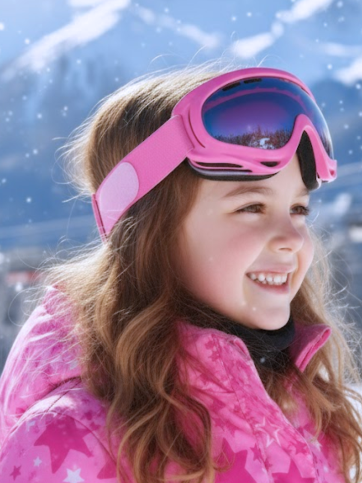 Powder Pink Shield Anti-Fog Ski Goggles