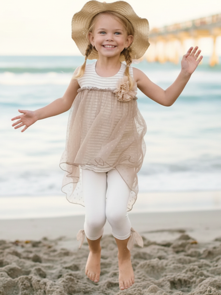 Seaside Sunset Bow Legging Set Mia Belle Girls