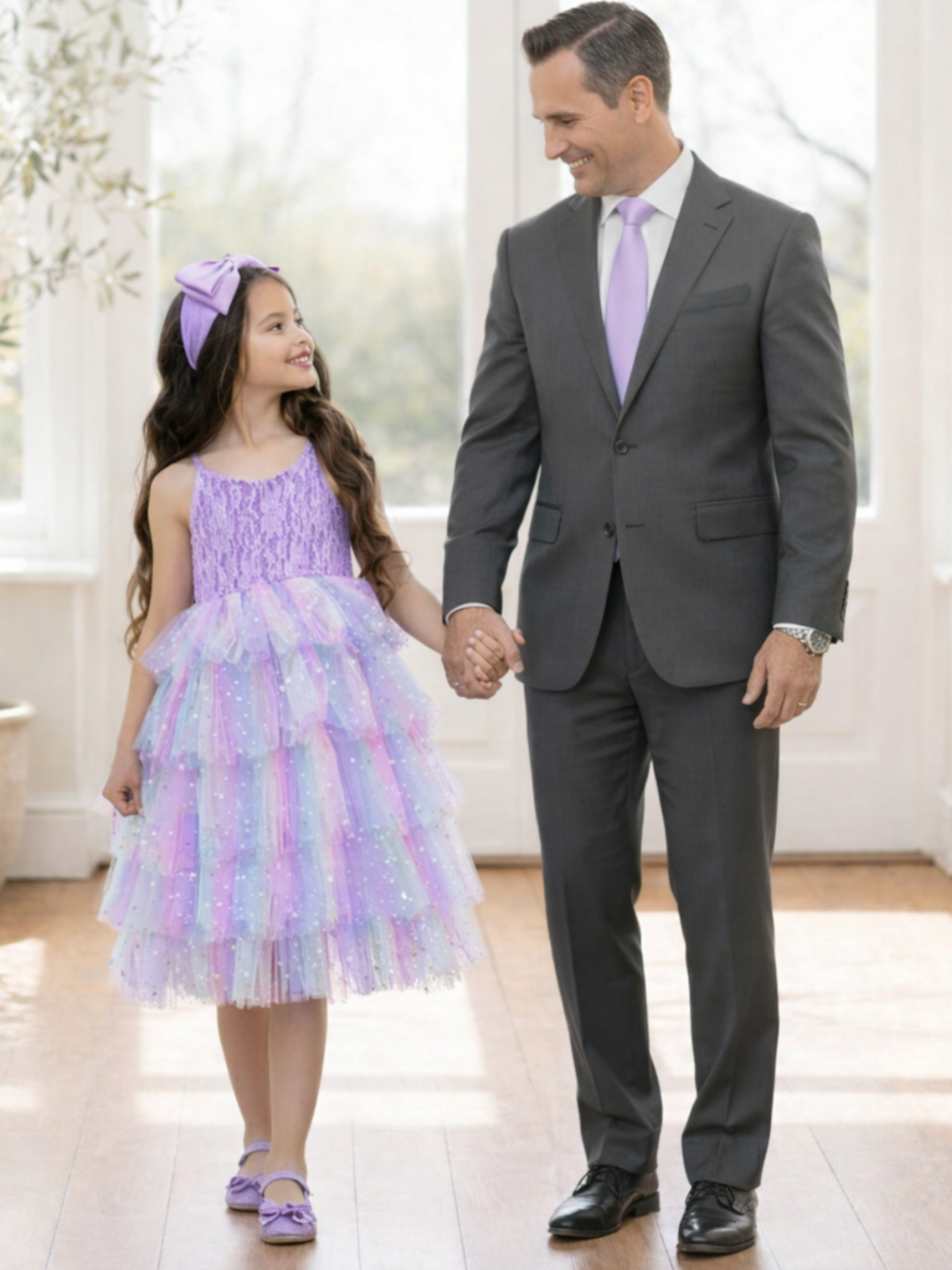 Daddy Daughter Dance Mens Lavender Tie