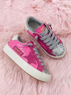 Walking With Sparkle Glitter Star Sneakers