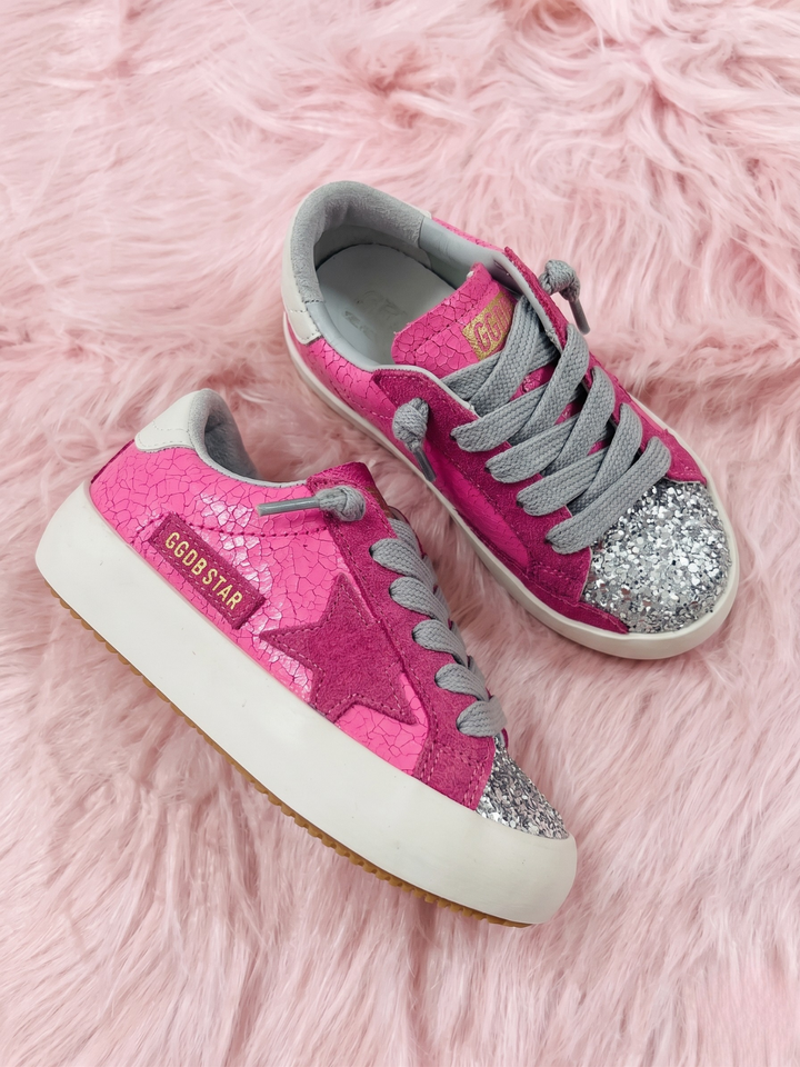 Walking With Sparkle Glitter Star Sneakers Mia Belle Girls