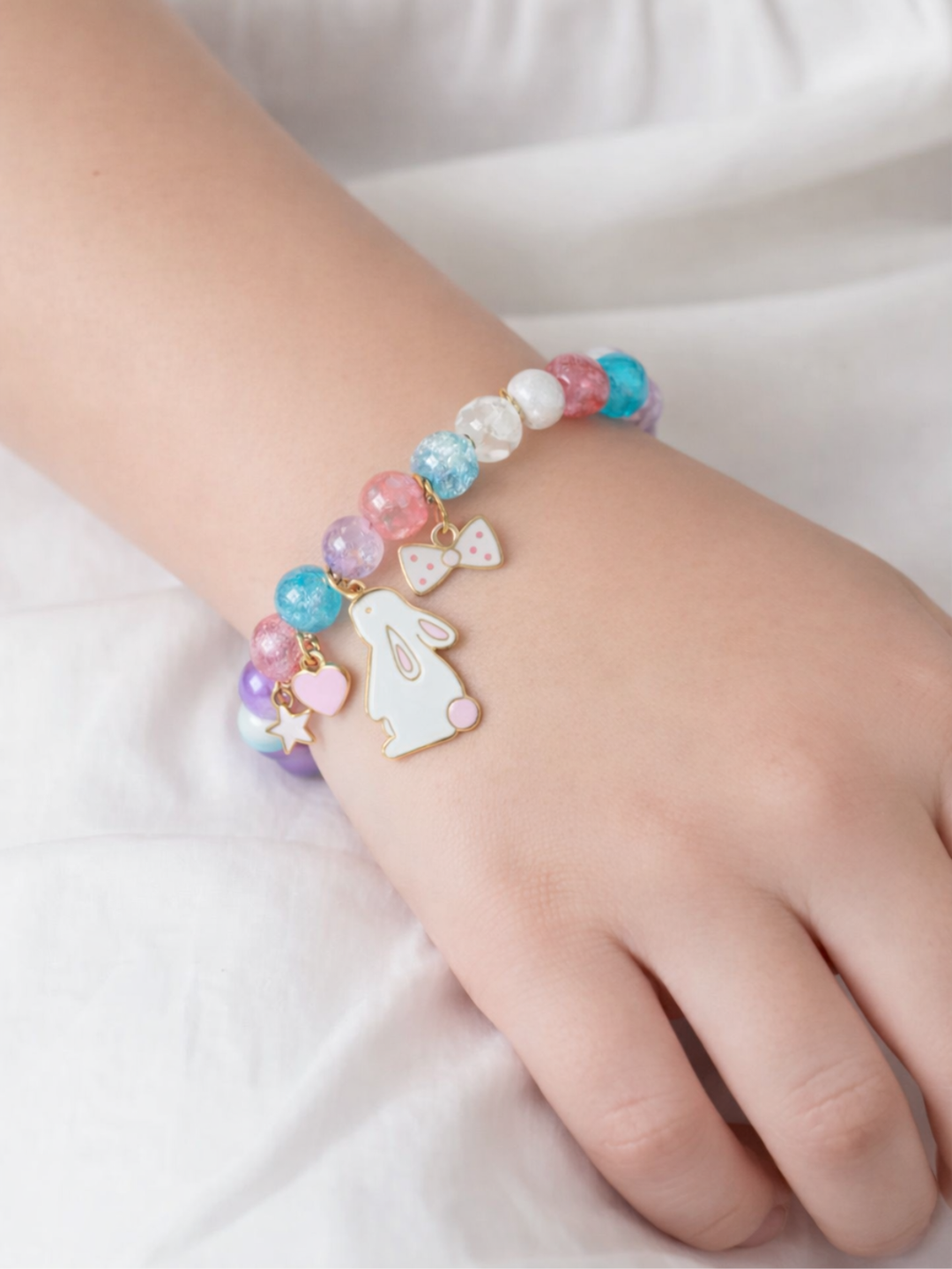 Bright Bunny Charm Easter Bracelet