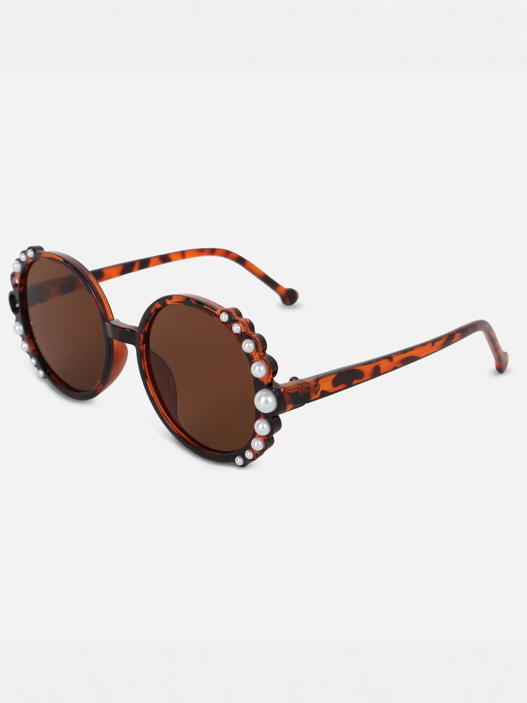 Chic Pearl Trim Round Sunglasses Mia Belle Girls