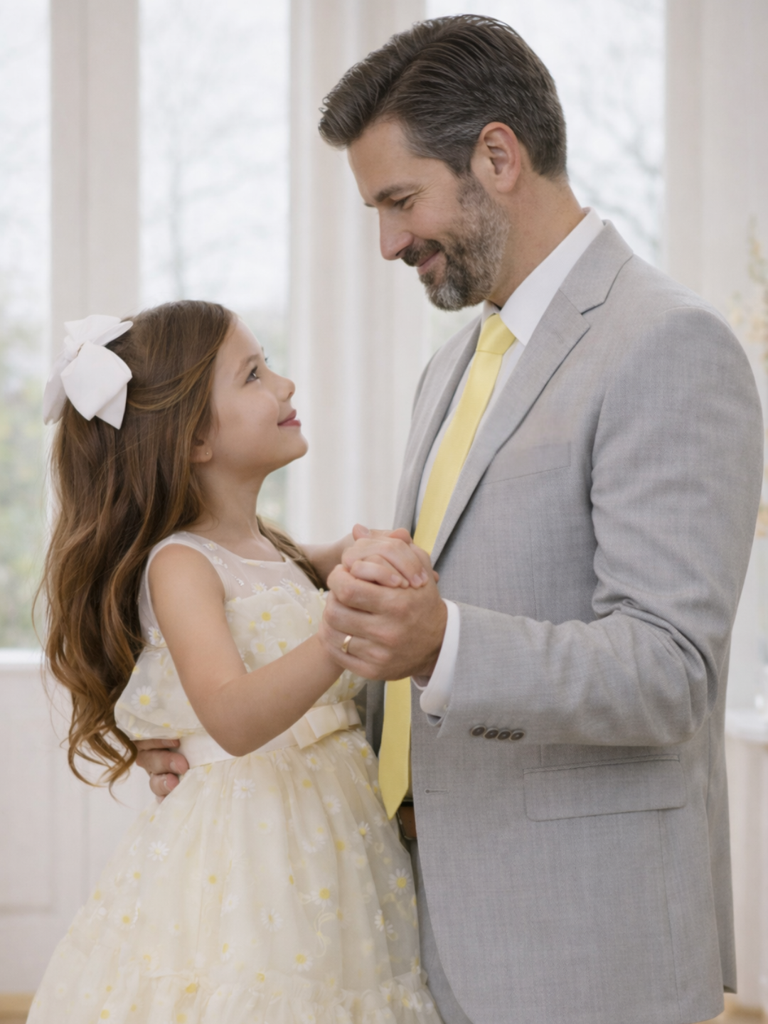 Daddy Daughter Dance Mens Yellow Tie