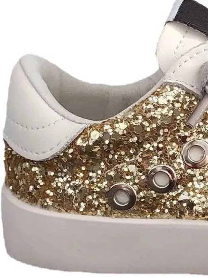 Pure Gold Glitter Sneakers by Liv and Mia Mia Belle Girls