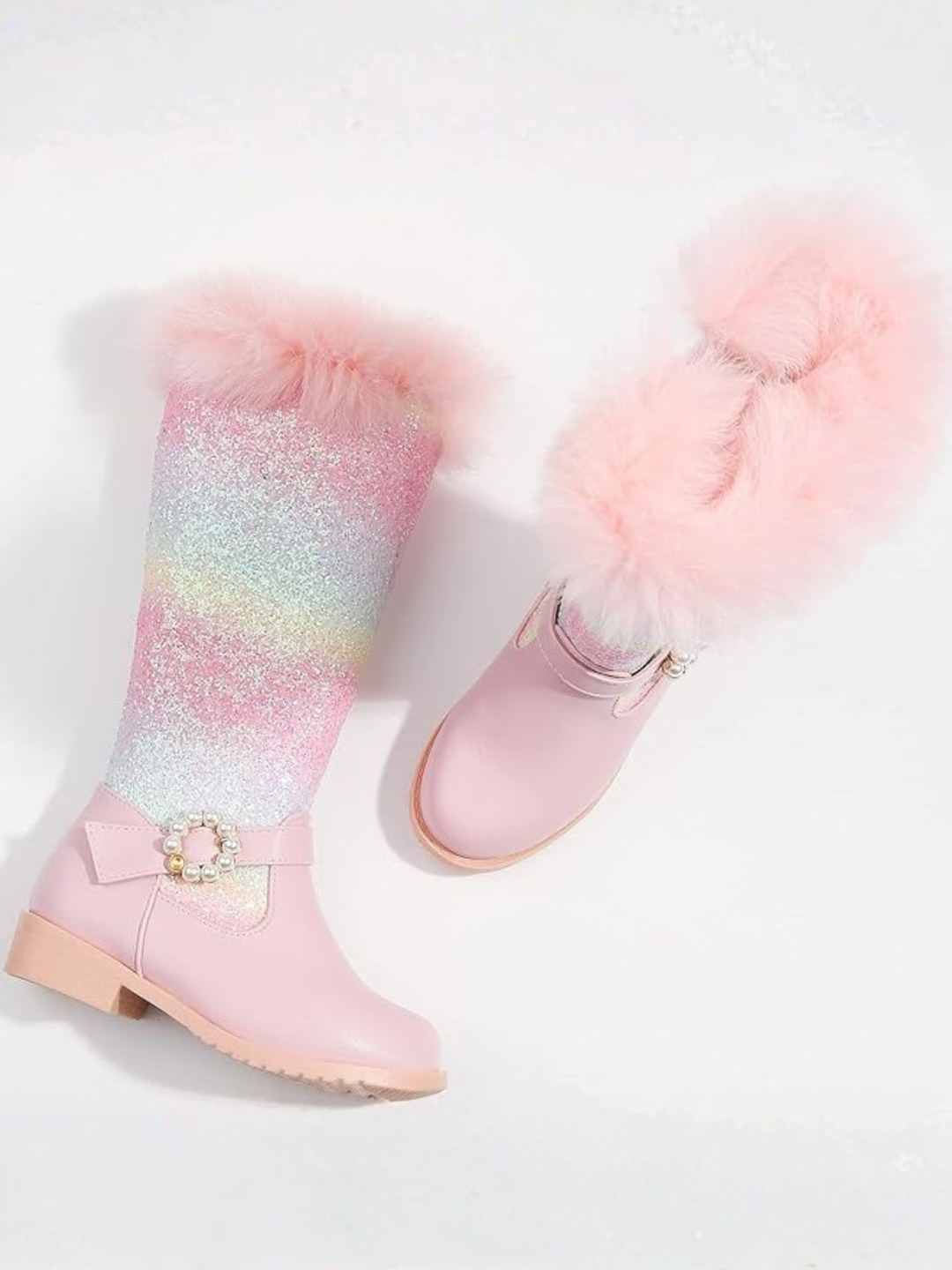 Dazzle All Day Glitter Rainbow Boots By Liv and Mia Mia Belle Girls