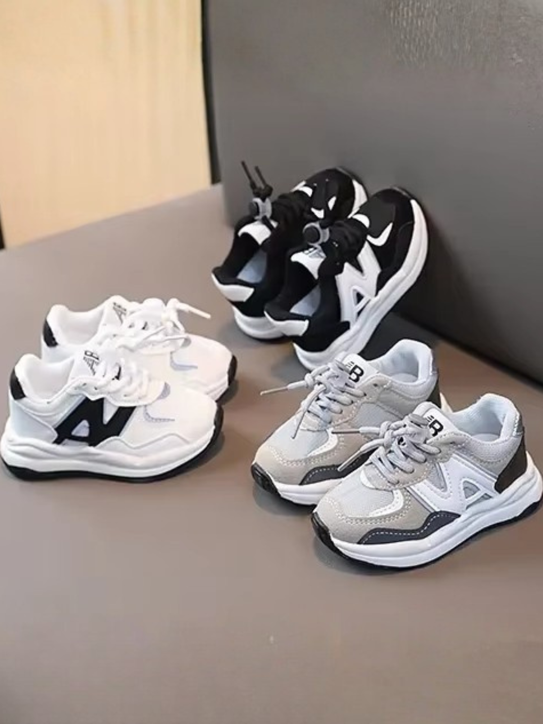 girls sport sneakers white black grey kids running shoes