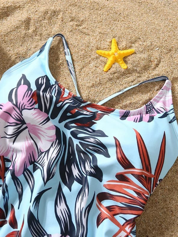 Family Style Fun and Floral Swimsuit Mia Belle Girls