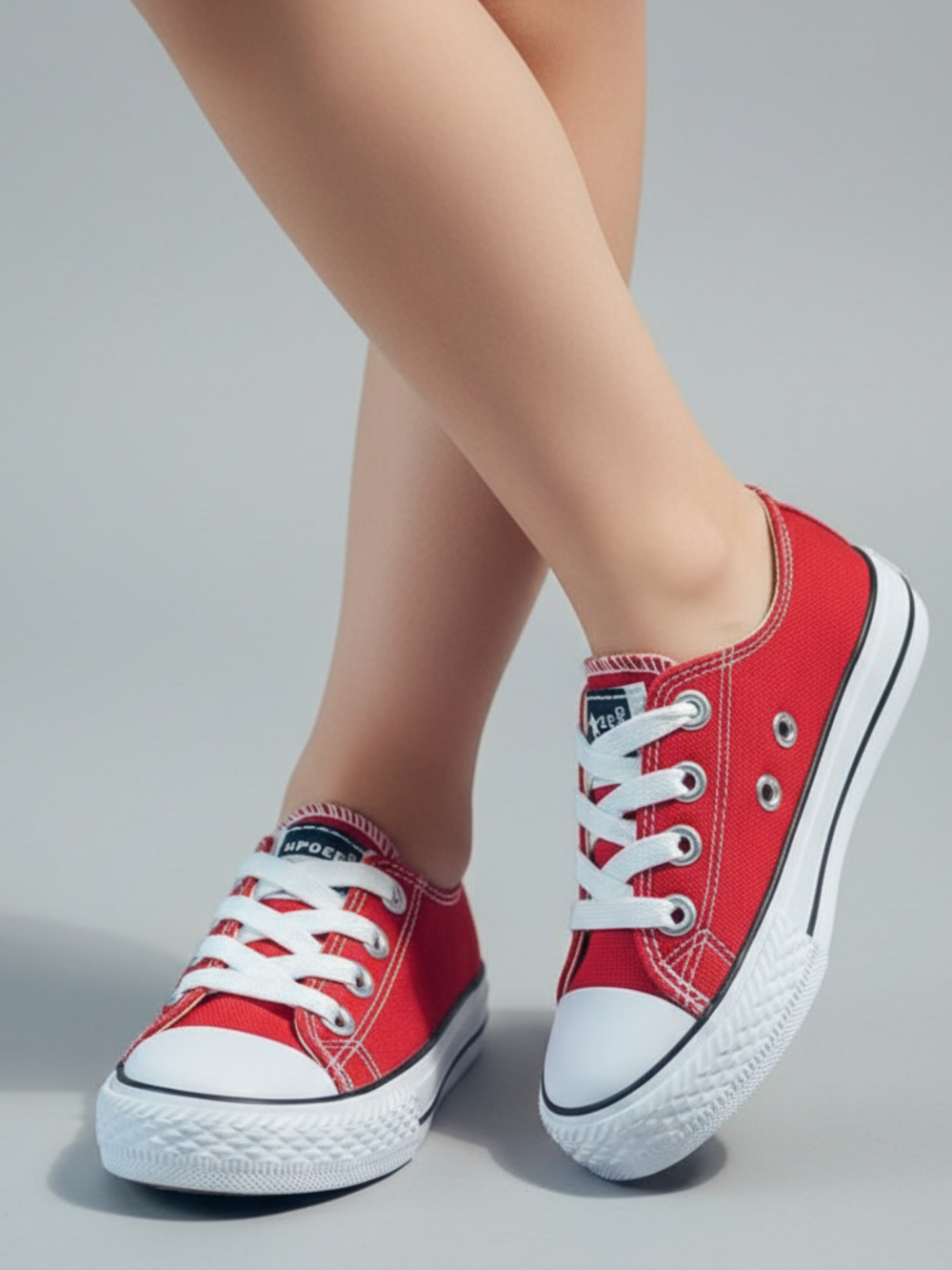 Keep It Casual Red Canvas Sneakers By Liv and Mia Mia Belle Girls