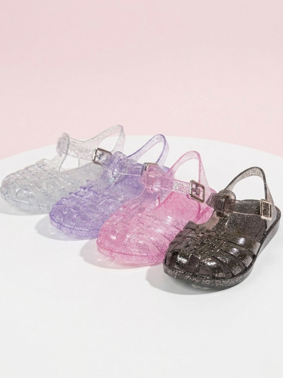 Sparkle Splash Glitter Jelly Buckle Sandal Mia Belle Girls