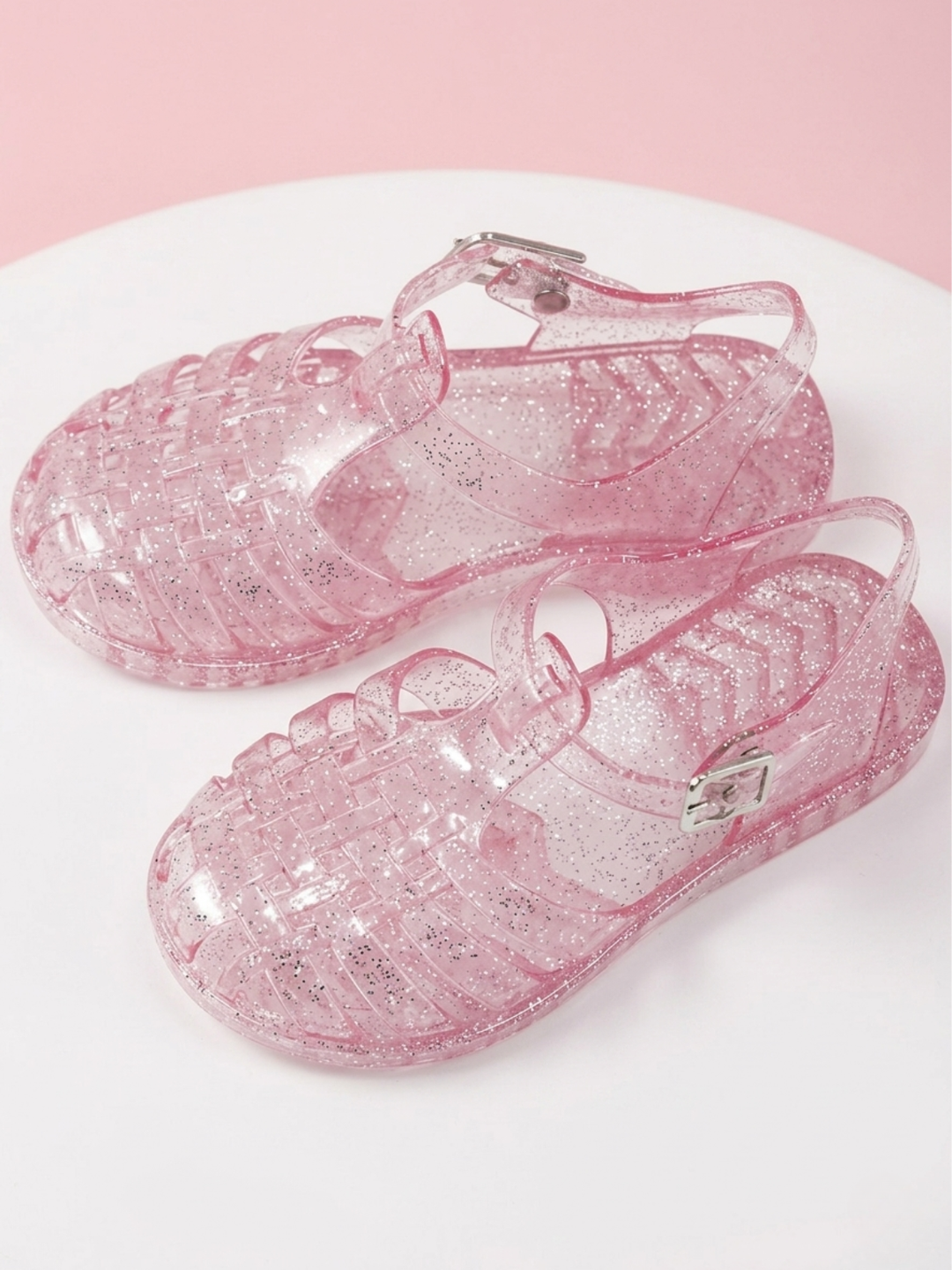 Sparkle Splash Glitter Jelly Buckle Sandal Mia Belle Girls