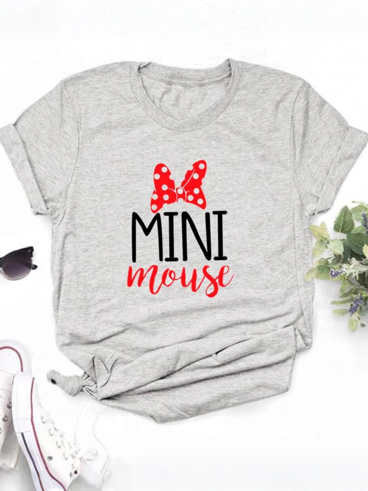 Mommy and Me Matching Mouse Slogan Tops