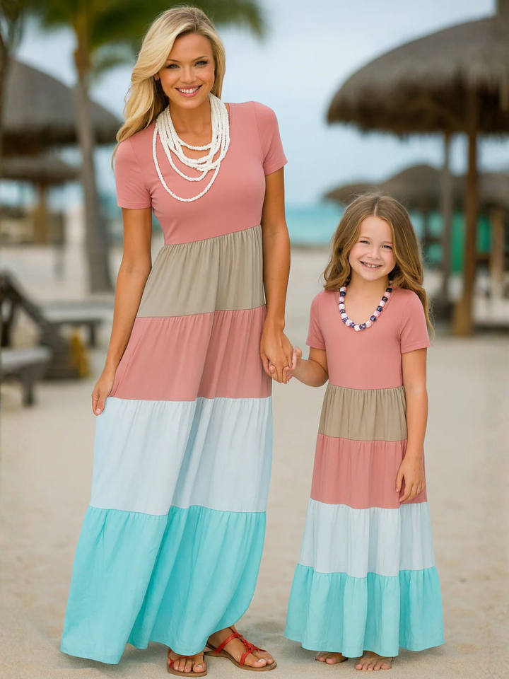 Mommy and Me Striped Maxi Dress