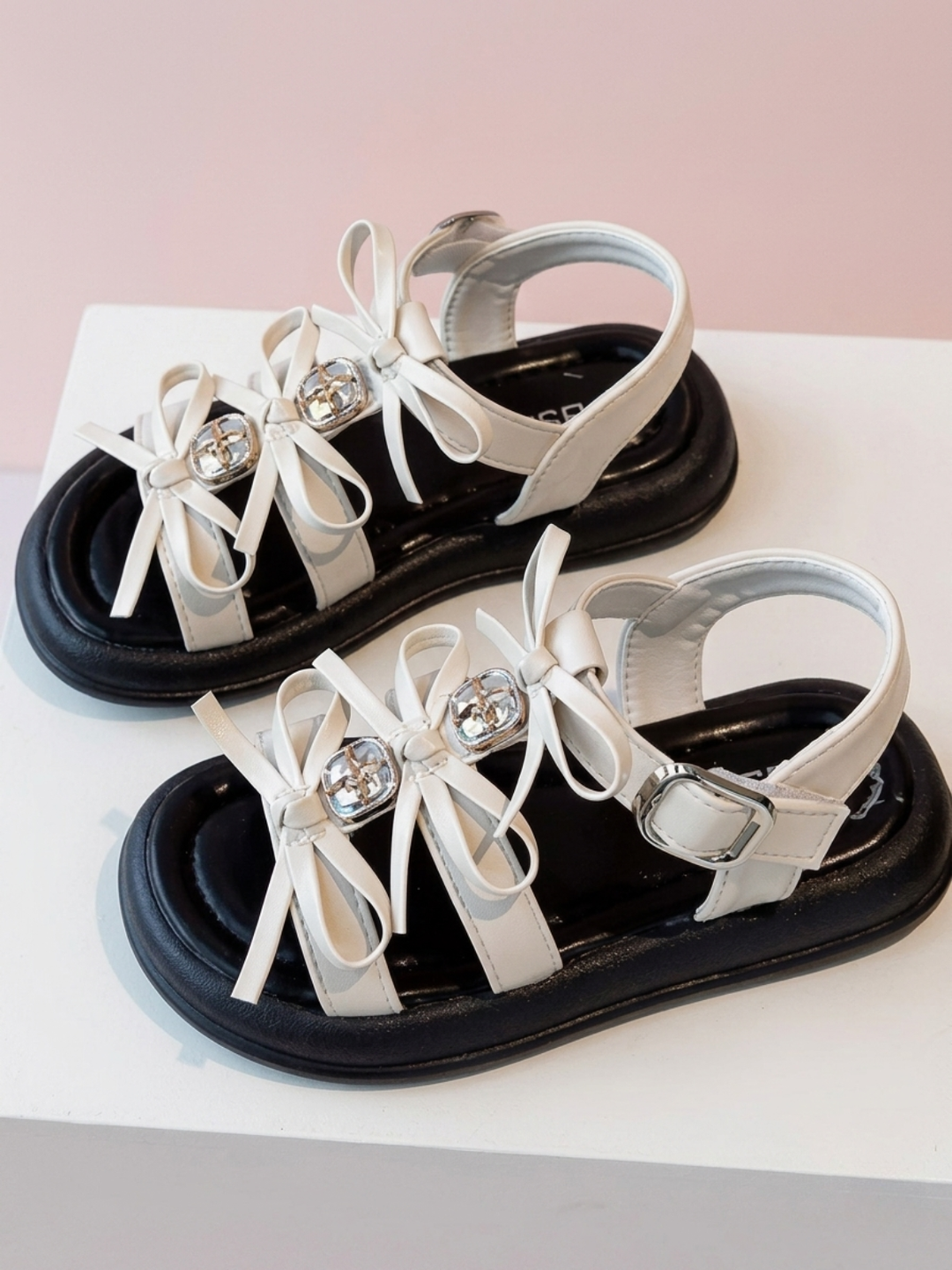 Glam Twist Bow Strappy Gladiator Dress Sandal Mia Belle Girls