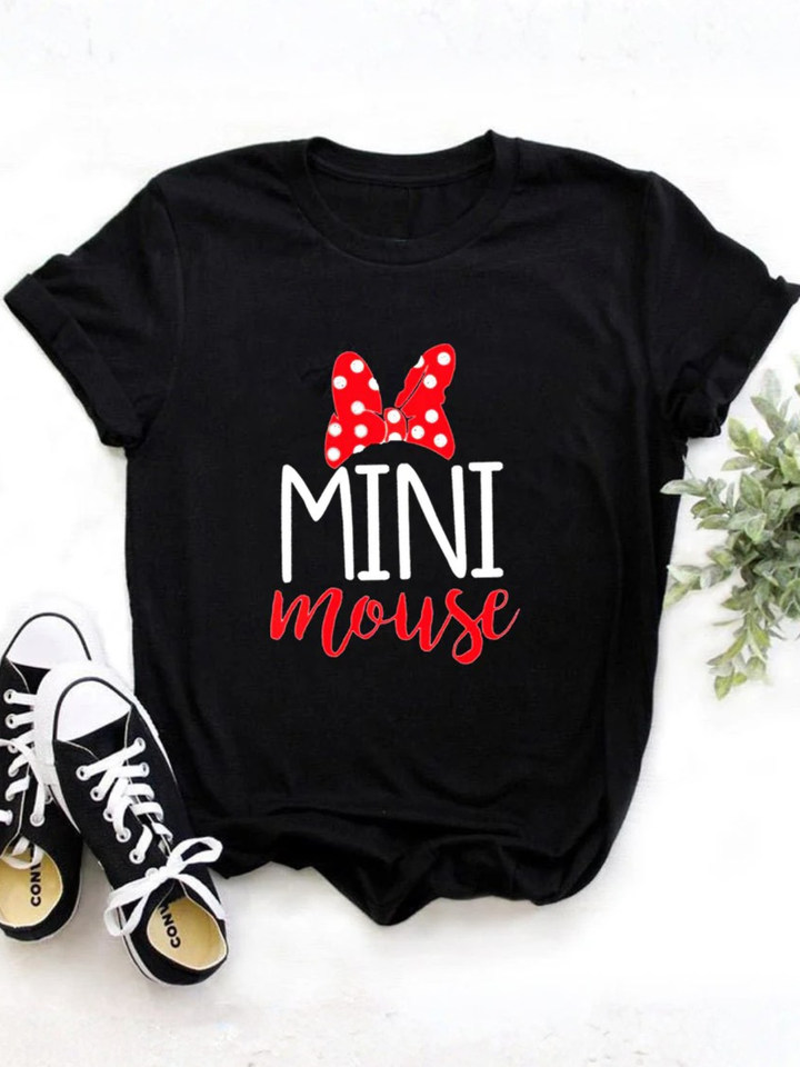 Mommy and Me Matching Mouse Slogan Tops