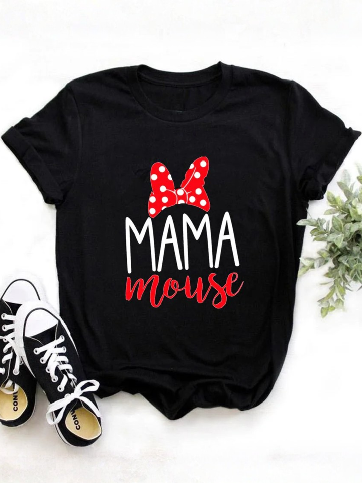 Mommy and Me Matching Mouse Slogan Tops