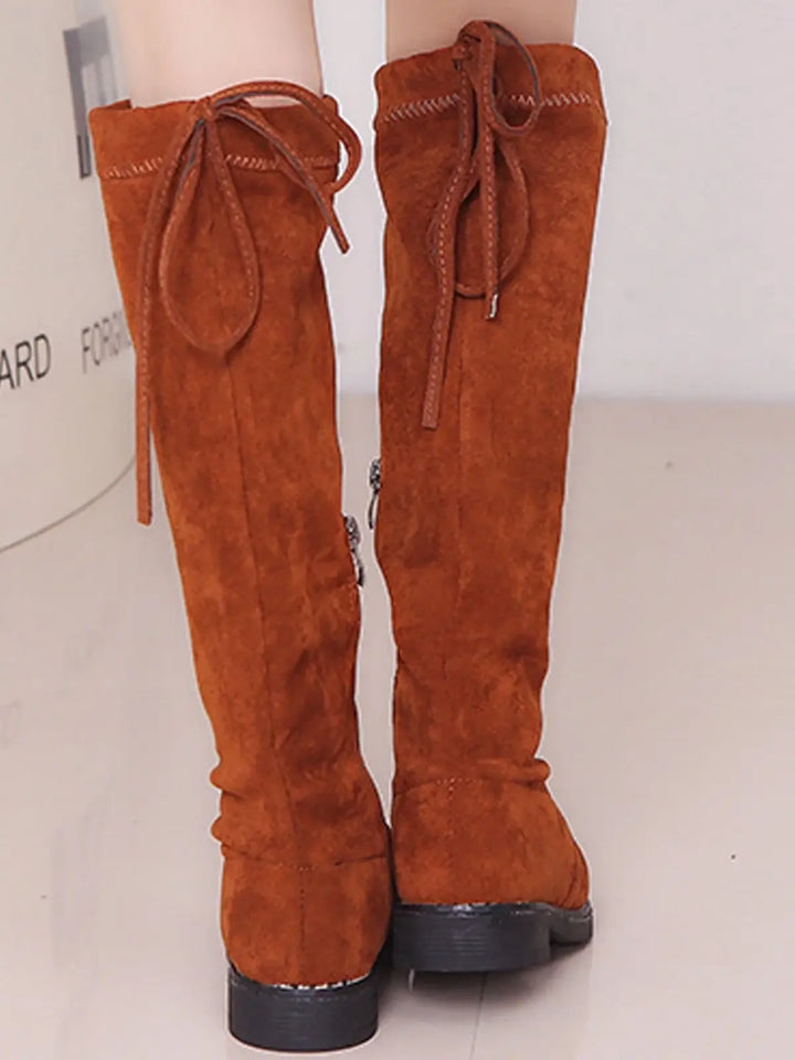 Knee High Zip-Up Boots By Liv and Mia Mia Belle Girls